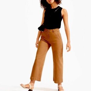 Everlane Wide Leg Chino in Brown